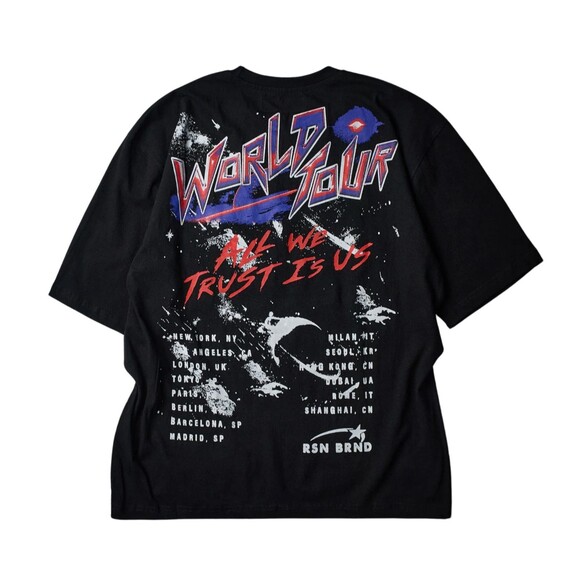 Reason T-Shirt Men’s XL, XXL Black Stay True World Tour Skull All We Trust Is Us - Picture 2 of 3